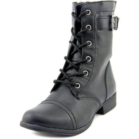 American Rag Afaylln Mid-Calf Lace-Up Boot, Black - Picture 1 of 3